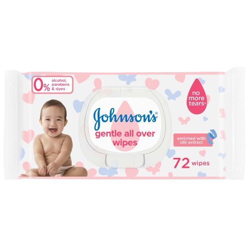 Buy Johnson's Baby Gentle All Over Wipes - 72 Wipes in Egypt