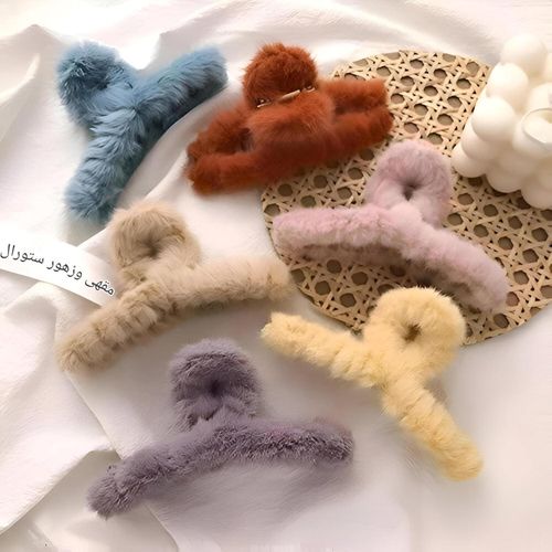 product_image_name-Generic-دبابيس شعر أنيقة - إكسسوار تصفيف شعر لمسة ضبابية للنساء (لون عشوائي، 4 قطع)-7