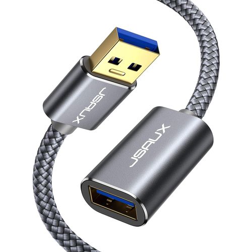Buy JSAUX CD0005_USB A-USB A3.0 _Male_to-Female  Grey 0.5M（1-pack ） in Egypt