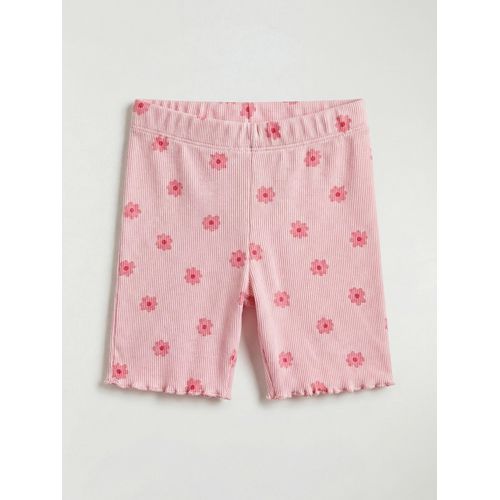 product_image_name-LC Waikiki-Floral Print Baby Girl Tee And Shorts Set-3
