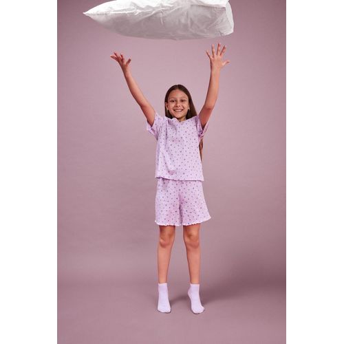 Defacto Girl Regular Fit Ribbed T 2 Piece Pajama Set