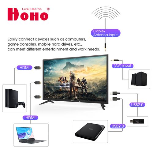 HOHO 32-inch HD LED Smart TV - Piano Black