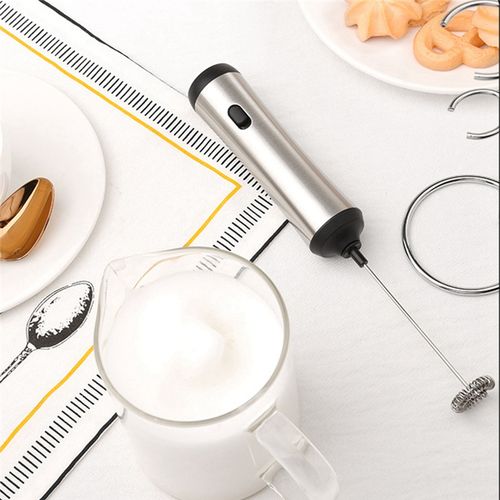 Electric Milk Frother Rechargeable Handheld Wand Coffee Mixer