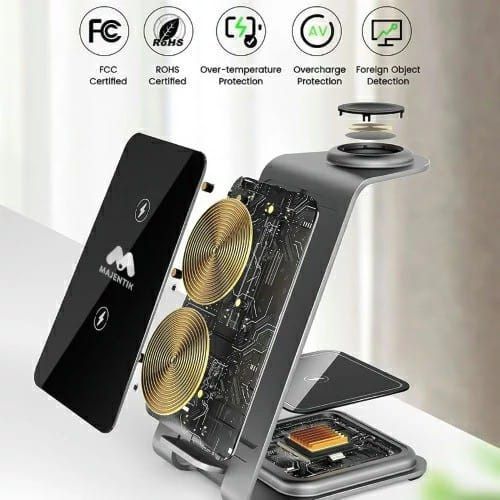 Majentik MW15 3in1 Fast Wireless Magnetic Charger For Phones,airpods,smart  Watch @ Best Price Online | Jumia Egypt