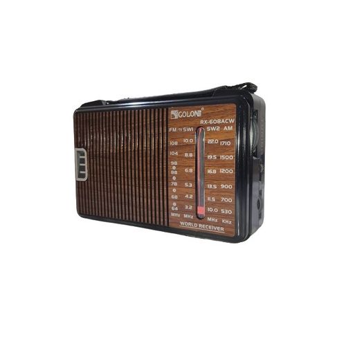 اشتري Golon راديو كلاسيكي صغير يعمل بالكهرباء 608 -بني في مصر