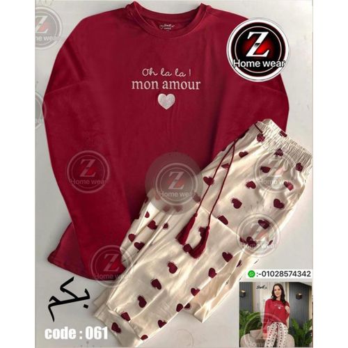 product_image_name-Generic-بيجامة حريمي خريفي فري سايز تلبيس من 75 إلى 95 كجم-1