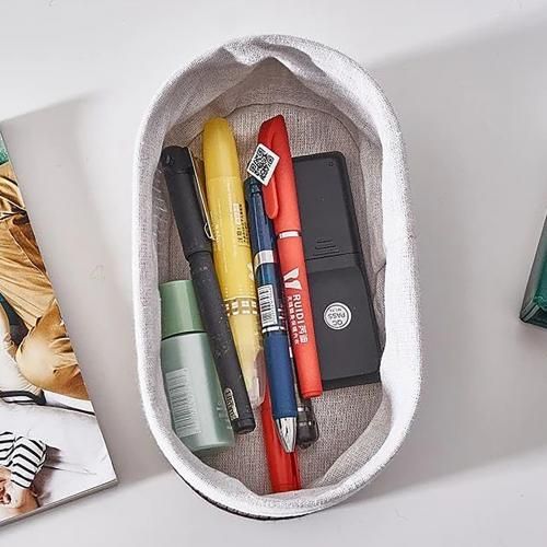 product_image_name-Generic-سلال تخزين الطعام من الخيزران، ملحقات وأدوات نظافة مع بطانة قماشية بشكل بيضاوي (بني) 3 قطع-4