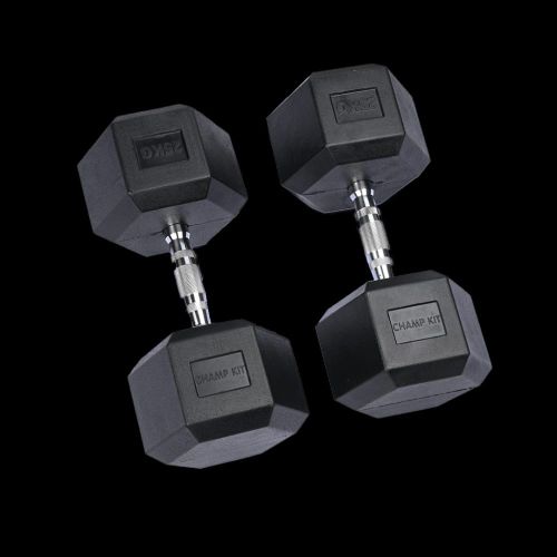 Generic Skyland HEX Dumbbell Rubber Coated Cast Iron Hexagonal Dumbbells @  Best Price Online