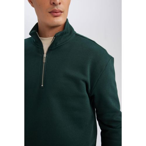 product_image_name-Defacto-Man Comfort Fit Zippered Thick Basic Sweatshirt-5