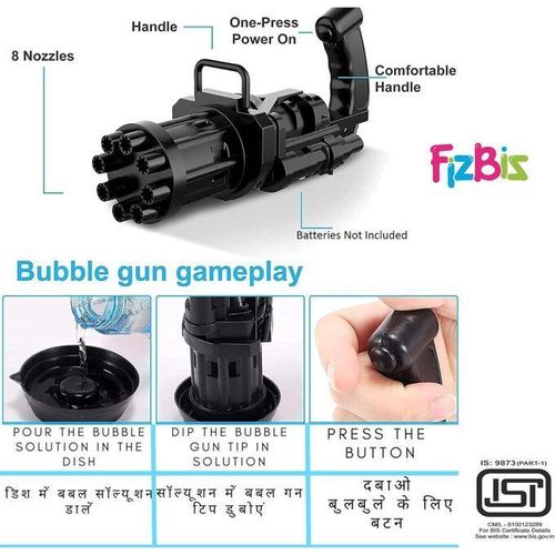 product_image_name-General-لعبة مسدس الفقاعات الكهربائي بثمانية فتحات، تعمل بالبطارية للأطفال، ألعاب خارجية للأولاد والبنات - متعدد الألوان-2