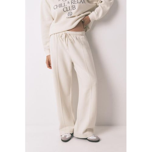 product_image_name-Women Secret-White fine terry cloth long trousers-4