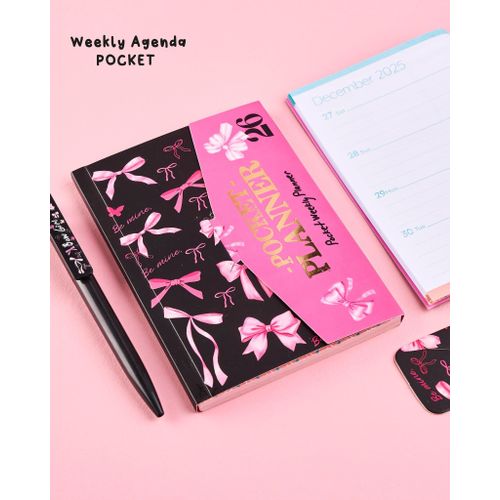 product_image_name-Mofakera-مفكرة تقويم مع شريط وردي وصندوق هدايا سنوي يومي 2026 (أجندة)-7