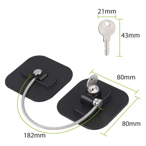 Refrigerator Locks Baby Fridge Locks Cabinet Drawer Door Lock for Kids  Children Baby Black,4 PCS