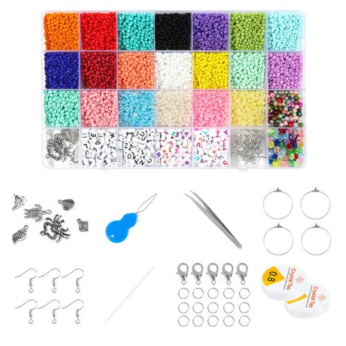 Generic 1Set Bracelet Making Kit Colorful Plastic Beads Pendants 1 Box  Beads