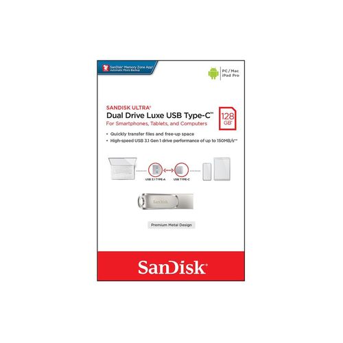 Buy Sandisk 128GB Ultra Dual Drive Luxe USB Type-C Flash Drive in Egypt