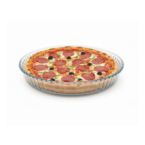 product_image_name-Borcam-صينية فرن زجاجية دائرية من بوركام – سعة 2950 مل - قطر 31 سم - صنع في تركيا-1