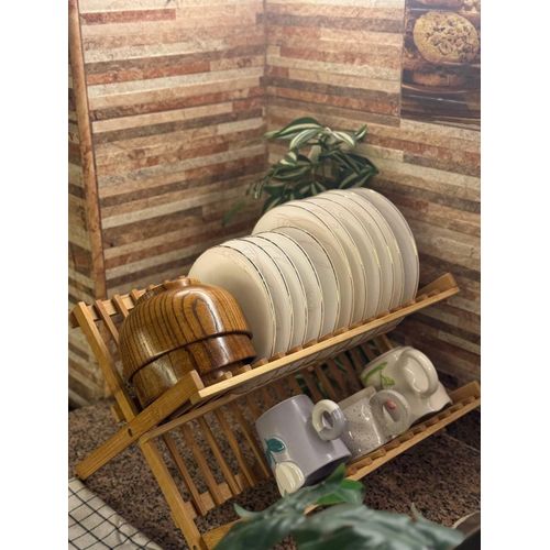 product_image_name-Generic-Foldable Dish Drying Storage Rack, Portable Cutlery Holder, Kitchen Sink Strainer Organizers, Travel Kitchen Organizers, Foldable Dish Drainer-2