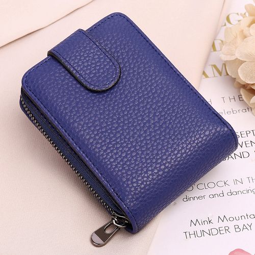 Fashion (Type E Blue)Wallet Women/men 17 Bits Business Card Holder