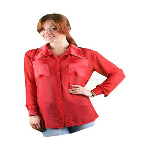 اشتري Fg Red Shirt Material Chiffon X Large Size في مصر