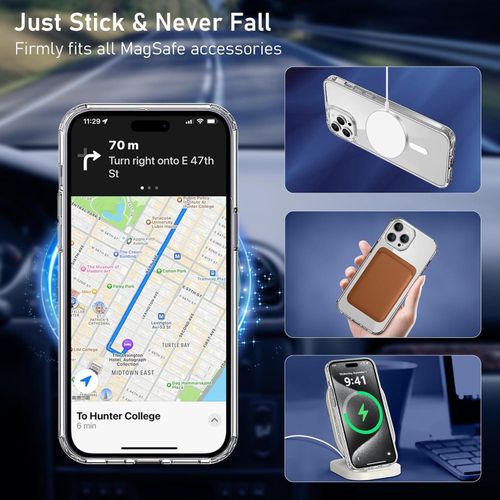 product_image_name-Generic-5 in 1 Magnetic Case Compatible with iPhone 15 Pro Magnetic with 2 Tempered Glass and 2 Camera Protectors, Compatible with MagSafe Back Anti-Scratch Shockproof TPU Bumper Case – Transparent-4