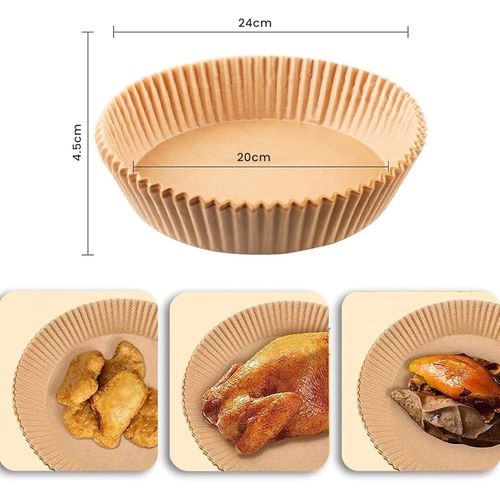 product_image_name-Generic-بطانات ورقية للاستخدام مرة واحدة للقلاية الهوائية، بطانات غير لاصقة للاستخدام مرة واحدة للقلاية الهوائية، ورق طهي مقاوم للماء والزيت للقلاية الهوائية، ورق زبدة للخبز والتحميص والميكروويف، 50 قطعة، 160 مم * 45 مم-6