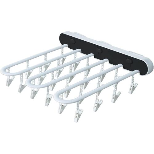 Buy Foldable Wall Mounted Drying Rack With 24 Sturdy Clips in Egypt