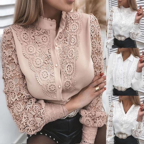 Eaphi cotton lace patchwork blouse - ジャケット・アウター