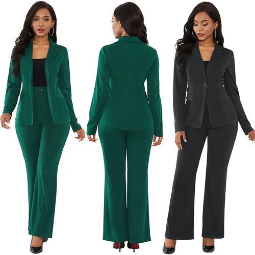 Women's Stylish Formal Business Office Pant Suit Work Wear With PocketBlack  L Stylish Formal, Uniform Fashion, Business Jacket | lupon.gov.ph