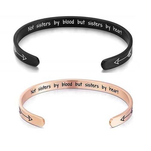 Zuo Bao Best Friend Bracelet Sister Gift Always My Sister Forever My Friend  Cuff Bracelet with Rose Flower Gift for Sisters Friendship Jewelry -  Walmart.com