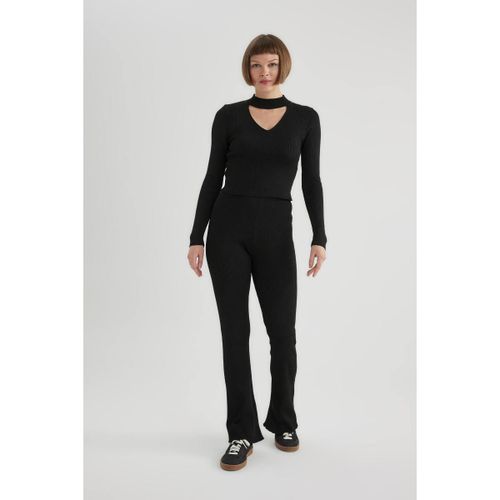 product_image_name-Defacto-Woman Fit And Flare Trousers - Black-3