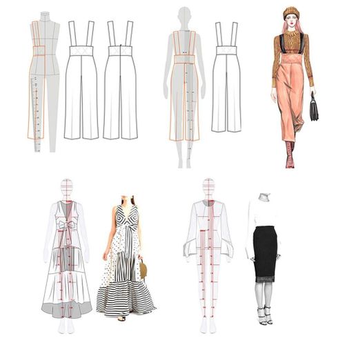 fashion figure sketches template