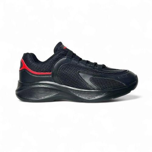 product_image_name-Remark-Casual Lace Up Sneakers - Black/red-1