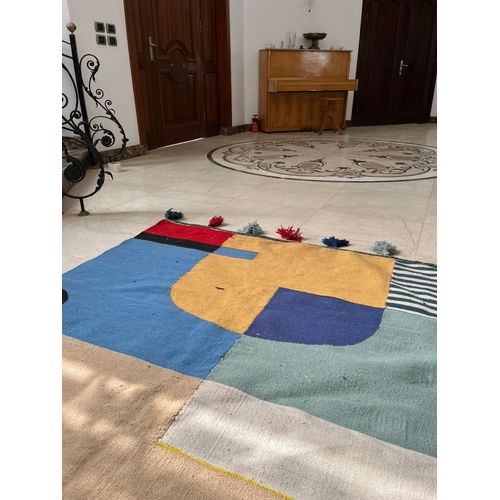 product_image_name-Generic- سجادة ، كيليم ، صوف 100٪ 205 * 150 سم ديكور مصنوع يدويا متعدد الألوان -2