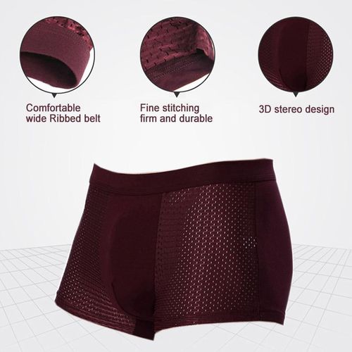 Men's Boxer Briefs Low-rise Nightwear Underwear Man Transparent Mesh Short  