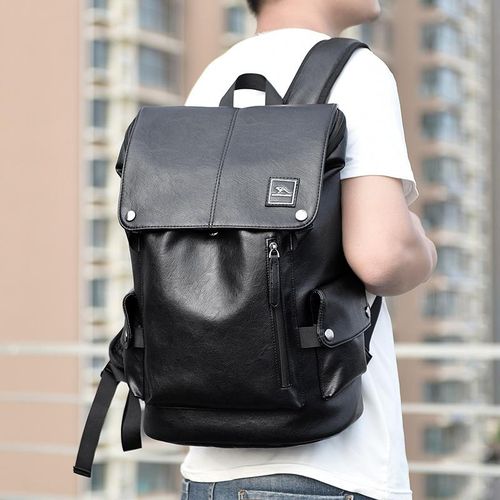 The Met Leather Backpack in Black