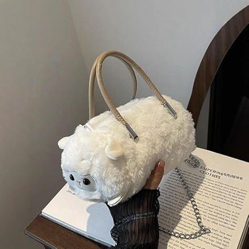 product_image_name-Generic-حقيبة كتف قطيفة بسيطة وأنيقة على شكل حيوان، حقيبة كروس نسائية، هدية مثالية لأعياد الميلاد، تناسب جميع الاعمار، 20 عرض * 15 ارتفاع-6