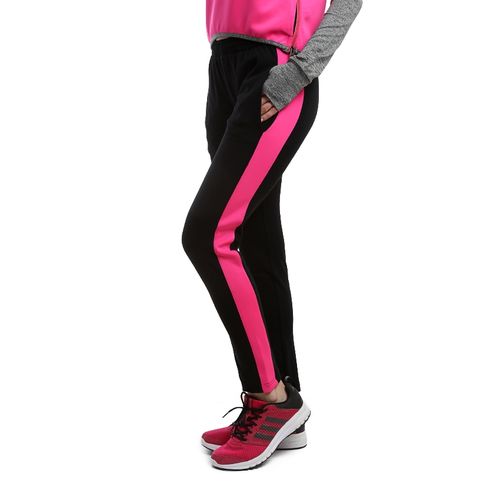 Buy AGU Elastic Waist Straight Sweatpants -Black & Fuchsia in Egypt