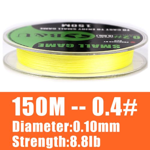 Generic B&U 150m Micro Fishing Lines Saltwater Long Casting Fishing 4 Snds  Braided PE Japan Monofilament Fishing Line Set Leader Line YELLOW 0.4 @  Best Price Online