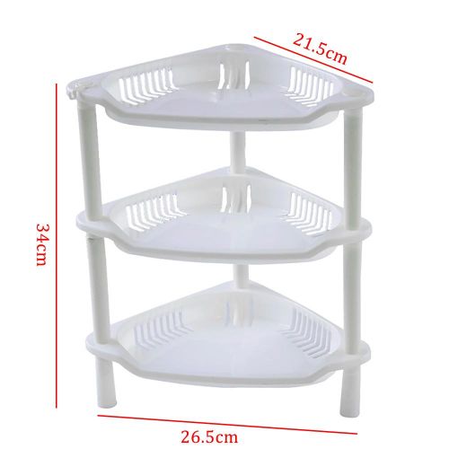 3 Layers Kitchen Organizer Storage Rack High Quality Plastic Assembled  Sundries Storage Holder Bathroom Shelf Home Organization