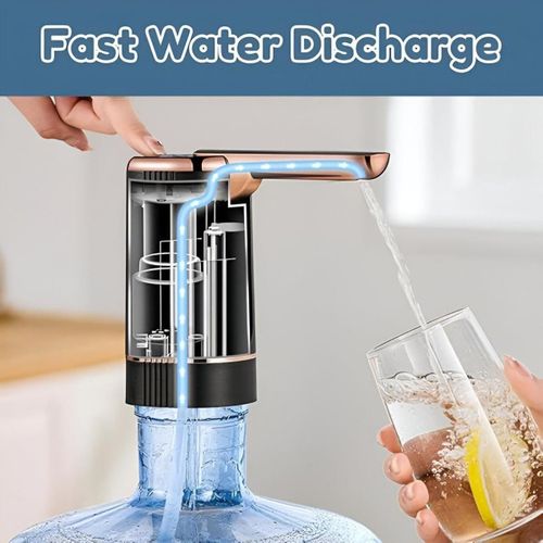 product_image_name-Generic-Portable Electric Water Bottle Dispenser – USB Rechargeable Pump for Water Gallons and Bottles-3