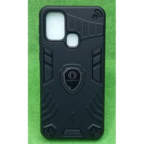 product_image_name-Generic-غطاء مزدوج الطبقة مقاوم للصدمات للخدمة الشاقة بواجهة خلفية غير لامعة لهاتف سامسونج جالاكسي M31 - أسود-1