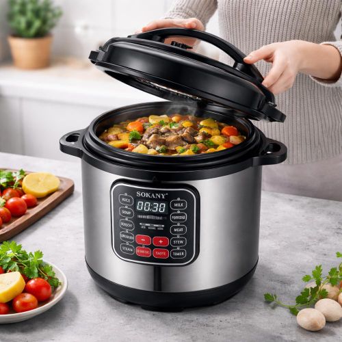 product_image_name-Sokany-حلة ضغط كهربائية سوكاني 9 لتر 1200 وات – طهي سريع وآمن مع الحفاظ على القيمة الغذائية – ضمان عام – موديل SK-2403-3