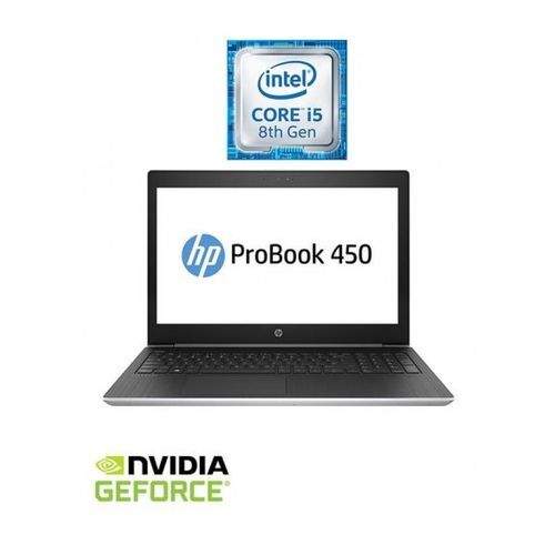 HP ProBook 450 G5 لاب توب - انتل كور i5 - رام 8 جيجا - هارد HDD 1 تيرا - شاشة FHD 15.6 بوصة - رسومات 2 جيجا - DOS - فضي + حقيبة كلاسيكية