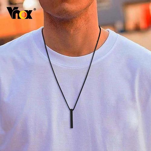 Minimalist Trident Pendant Necklace Men Women - Temu