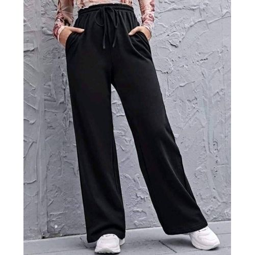 Lama بنطلون اسود بارجل واسعه