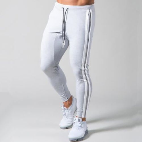 Men Skinny Sweatpants Fit Sports Trousers Bottoms Slim Gym Workout Joggers  Pants 