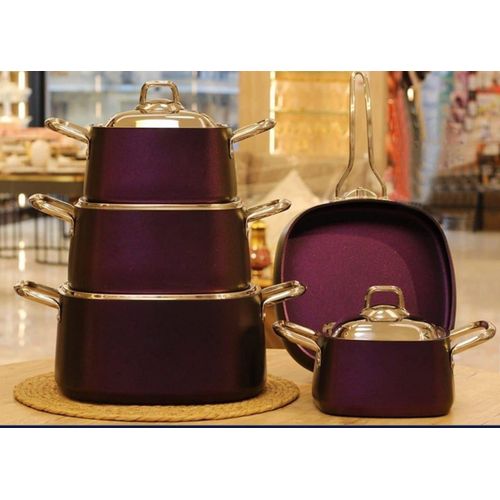 product_image_name-Generic-عربي: طقم حلل ألومنيوم مطلي تيتانيوم – 11 قطعة-3