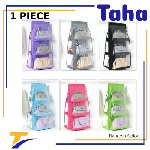 Generic Offer Taha Bag Organizer With Hanger, 6 Shelves Grey Color 1 Piece  @ Best Price Online