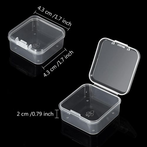 915 Generation Small Clear Plastic Beads Storage Containers Box with