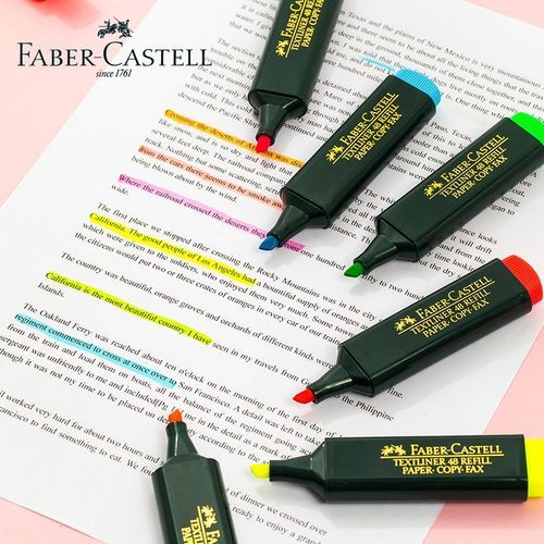 10 Markers Faber Castell Fluorescent Yellow Textliner 48 Offer Special